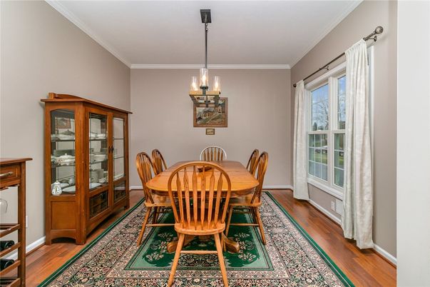 Chandelier, Dining room, Interior, Pendant Lights, Wood Texture Flooring