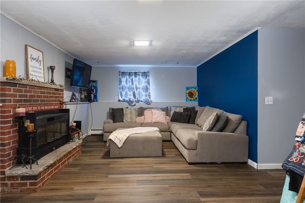 Fireplace, Interior, Living room, Wood Texture Flooring