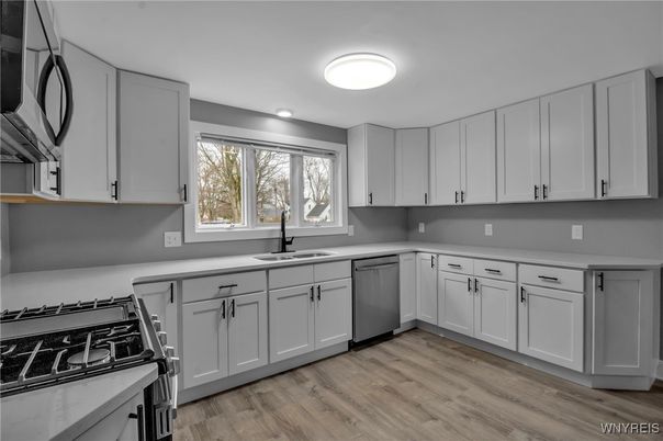 Interior, Kitchen, Wood Texture Flooring