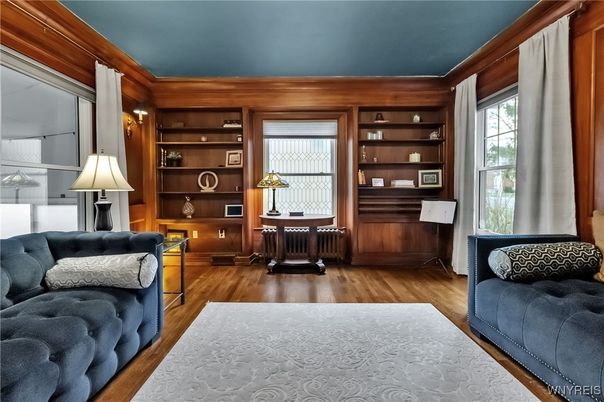 Home Office, Interior, Wood Texture Flooring, Wooden Walls