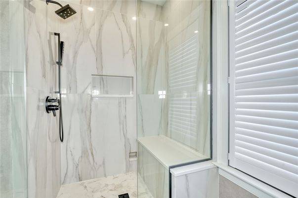 Bathroom, Glass Shower, Interior, Marble, Marble Walls