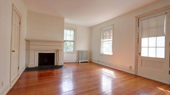 Empty room, Fireplace, Interior, Wood Texture Flooring