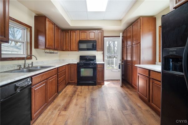 Interior, Kitchen, Wood Texture Flooring