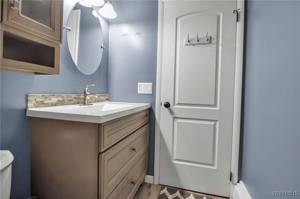Bathroom, Interior, Wood Texture Flooring
