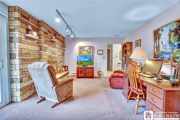 Home Office, Interior, Stone Walls