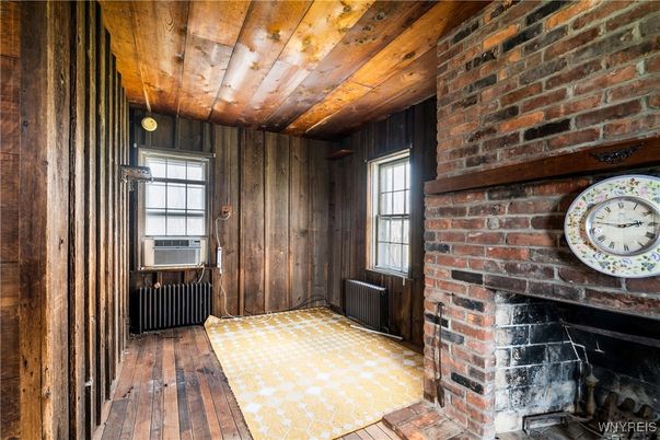 Fireplace, Interior, Stone Walls, Wooden Ceilings, Wood Texture Flooring, Wooden Walls