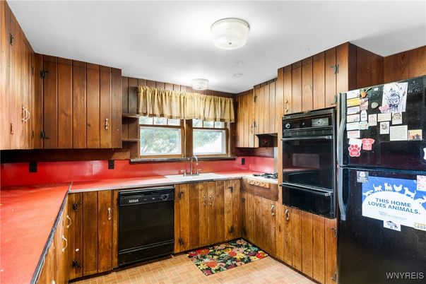 Interior, Kitchen, Wooden Walls