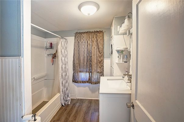 Bathroom, Interior, Wood Texture Flooring