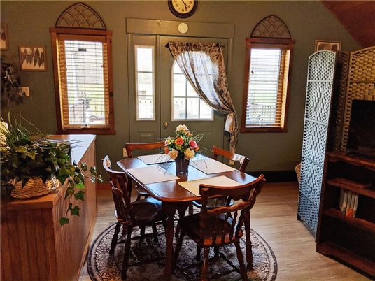 Dining room, Interior, Wood Texture Flooring