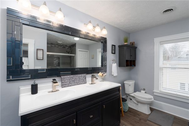 Bathroom, Dual Sink Vanities, Interior, Wood Texture Flooring