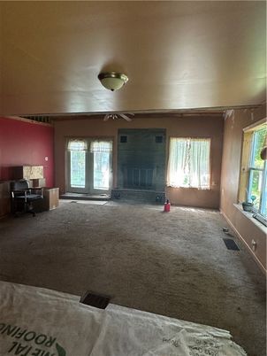 Empty room, Fireplace, Interior