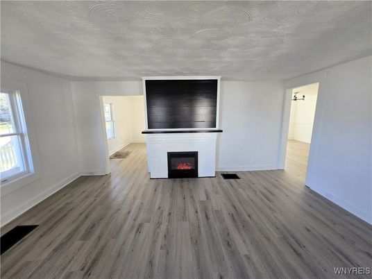 Empty room, Fireplace, Interior, Wood Texture Flooring