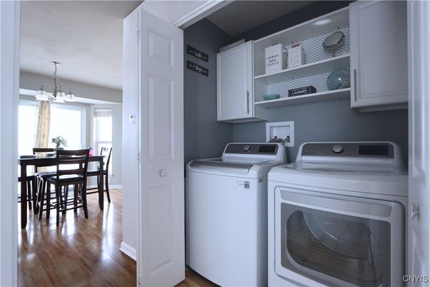 Dining room, Interior, Washer, Wood Texture Flooring