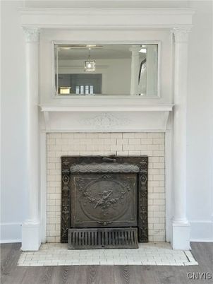 Fireplace, Interior, Wood Texture Flooring