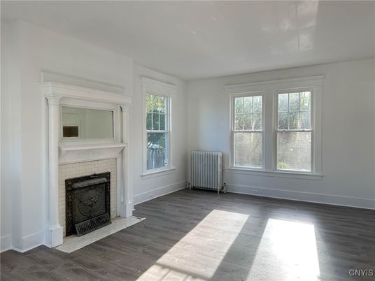 Empty room, Fireplace, Interior, Wood Texture Flooring