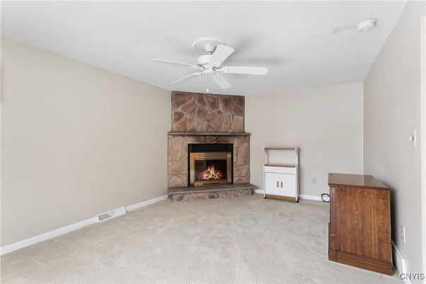 Empty room, Fireplace, Interior
