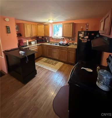 Interior, Kitchen, Wood Texture Flooring