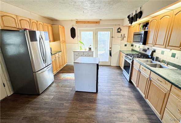 Interior, Kitchen, Wood Texture Flooring