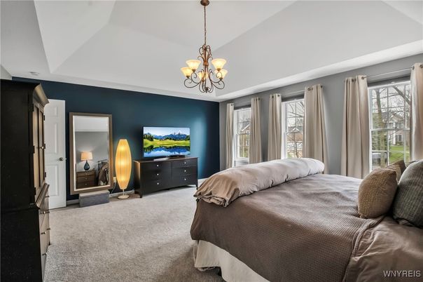 Bedroom, Chandelier, Interior