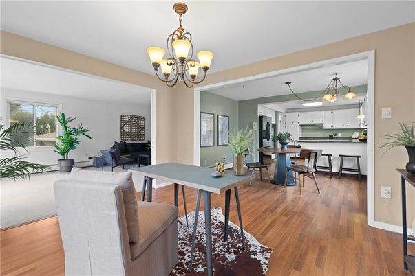 Chandelier, Dining room, Interior, Kitchen, Living room, Wood Texture Flooring