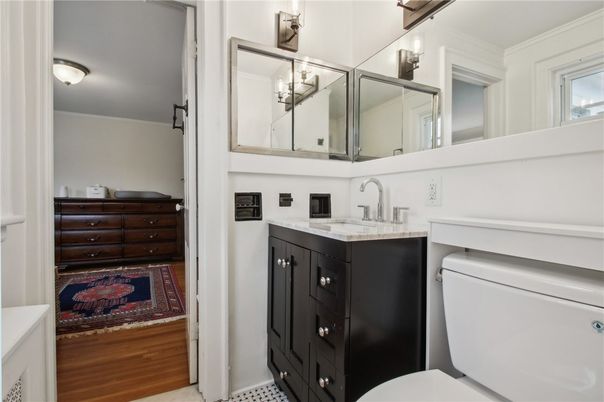 Bathroom, Dual Sink Vanities, Interior, Wood Texture Flooring