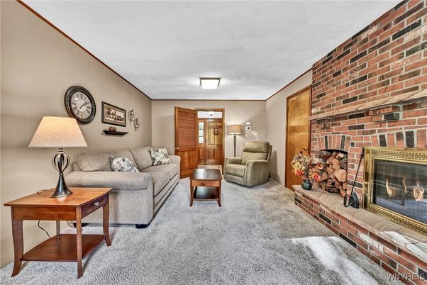 Fireplace, Interior, Living room, Stone Walls