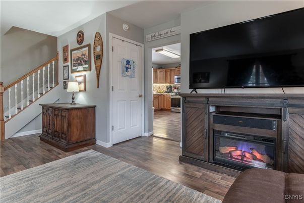 Fireplace, Interior, Wood Texture Flooring