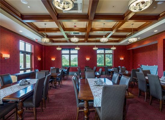 Dining room, Interior, Pendant Lights, Recessed Lighting, Wooden Beams