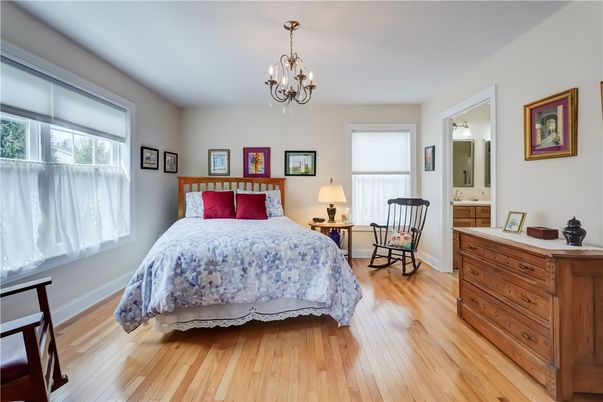 Bedroom, Chandelier, Interior, Wood Texture Flooring