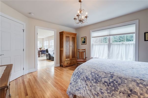 Bedroom, Chandelier, Interior, Wood Texture Flooring