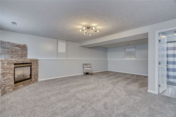 Empty room, Fireplace, Interior