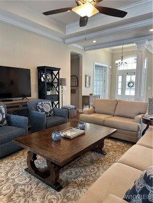 Chandelier, Interior, Living room, Recessed Lighting