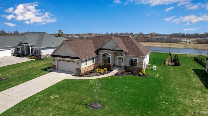 Attached, Backyard, Exterior, Facade, Water, Ranch