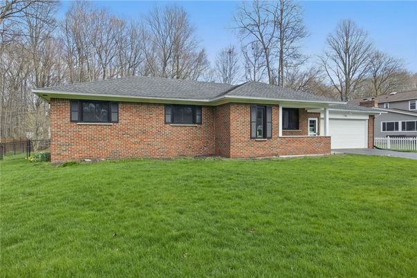 Attached, Backyard, Exterior, Facade, Brick Facade, Ranch
