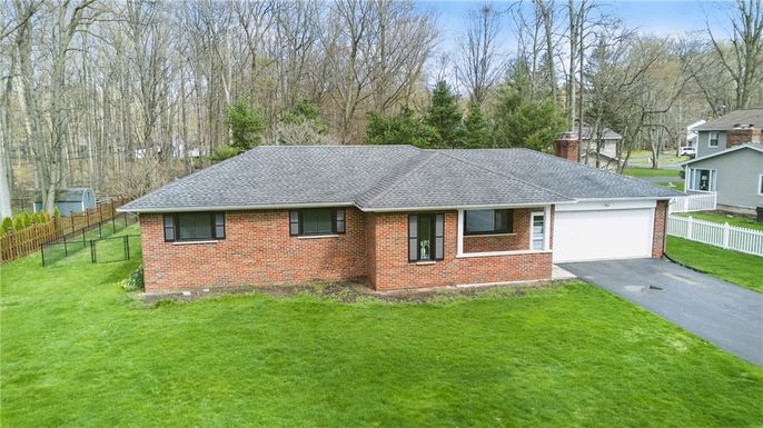 Attached, Backyard, Exterior, Facade, Brick Facade, Ranch