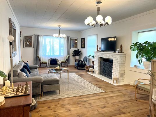 Chandelier, Fireplace, Interior, Living room, Wood Texture Flooring