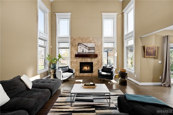 Fireplace, Interior, Living room, Wood Texture Flooring