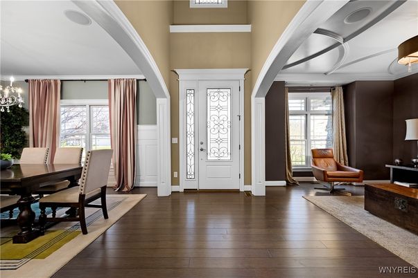 Chandelier, Dining room, Interior, Wood Texture Flooring
