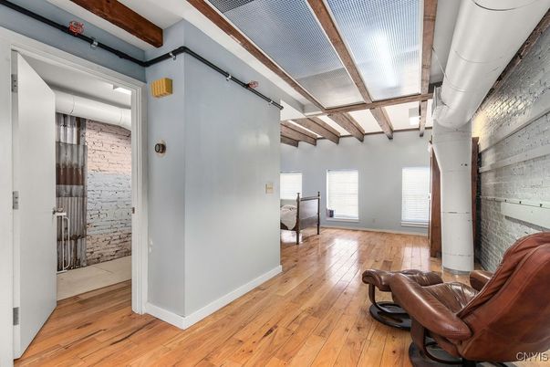 Interior, Stone Walls, Wooden Beams, Wood Texture Flooring