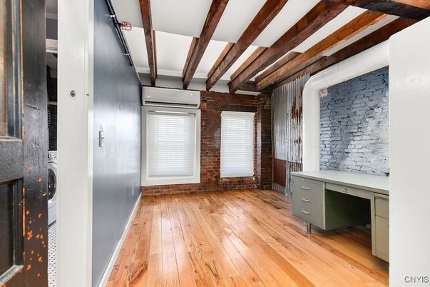 Interior, Stone Walls, Wooden Beams, Wood Texture Flooring