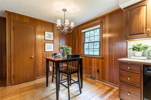 Chandelier, Home Office, Interior, Wood Texture Flooring, Wooden Walls