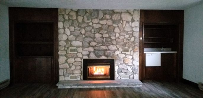 Fireplace, Interior, Stone Walls, Wood Texture Flooring