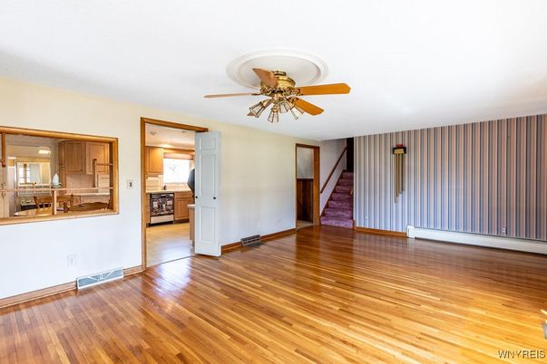 Empty room, Interior, Kitchen, Wood Texture Flooring