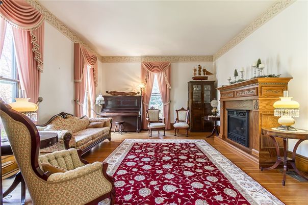 Fireplace, Interior, Piano, Wood Texture Flooring
