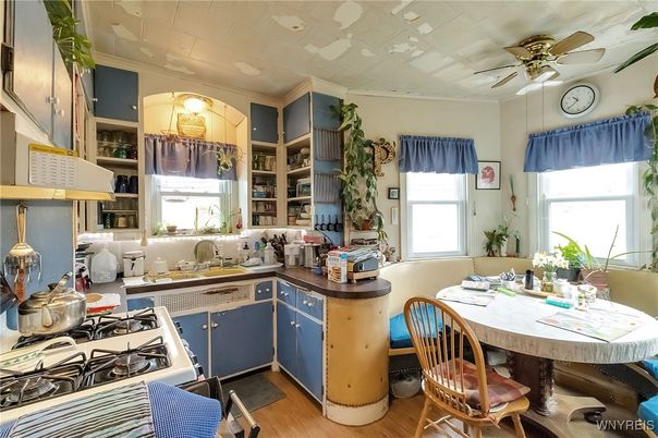 Interior, Kitchen, Wood Texture Flooring