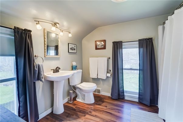 Bathroom, Interior, Wood Texture Flooring