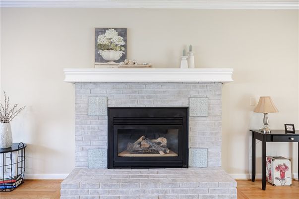 Fireplace, Interior, Wood Texture Flooring