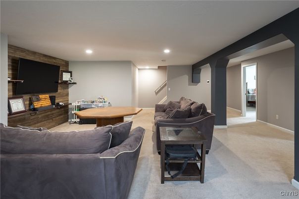 Interior, Living room, Recessed Lighting