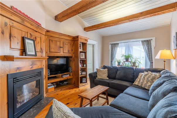 Fireplace, Interior, Living room, Wooden Beams, Wood Texture Flooring