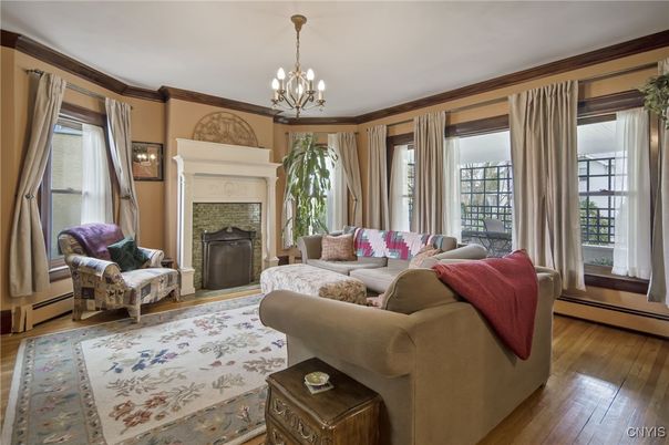 Chandelier, Fireplace, Interior, Living room, Wood Texture Flooring